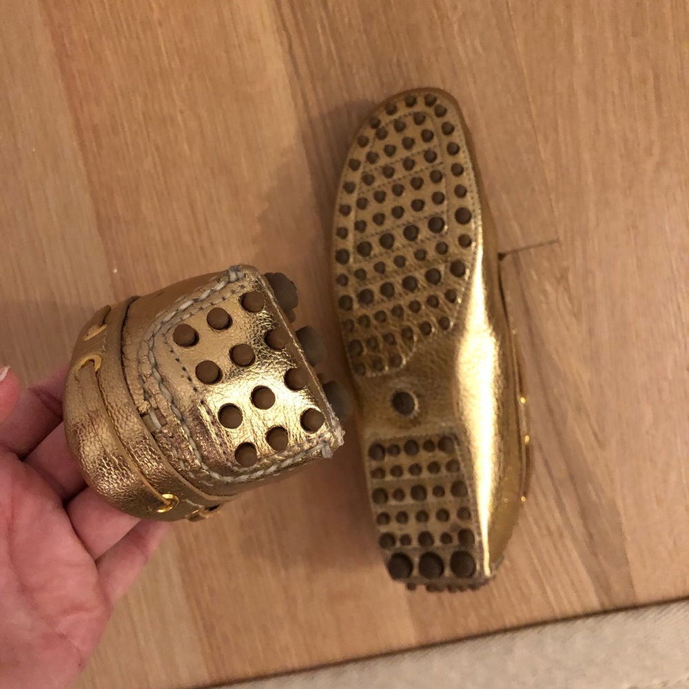 Prada Deerskin Driving Shoes Gold - Picture 4 of 6